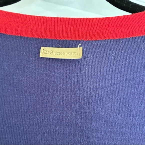 Vintage D&G Dolce and Gabbana Purple & Red Wool Blend Sweater